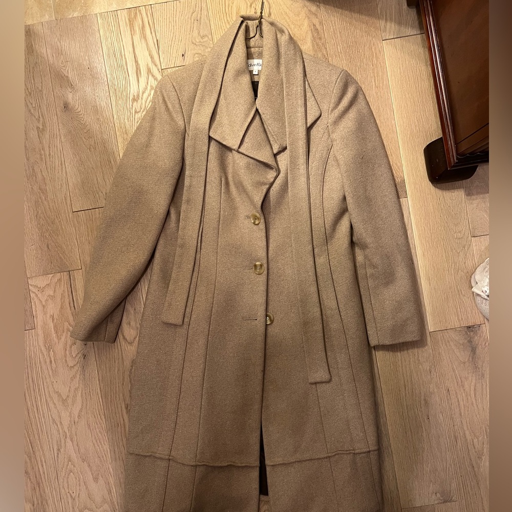 Calvin Klein Belted Wrap Coat